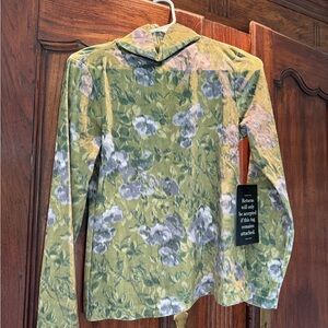 Tuckernuck Long Sleeve Floral Top - Green and Purple